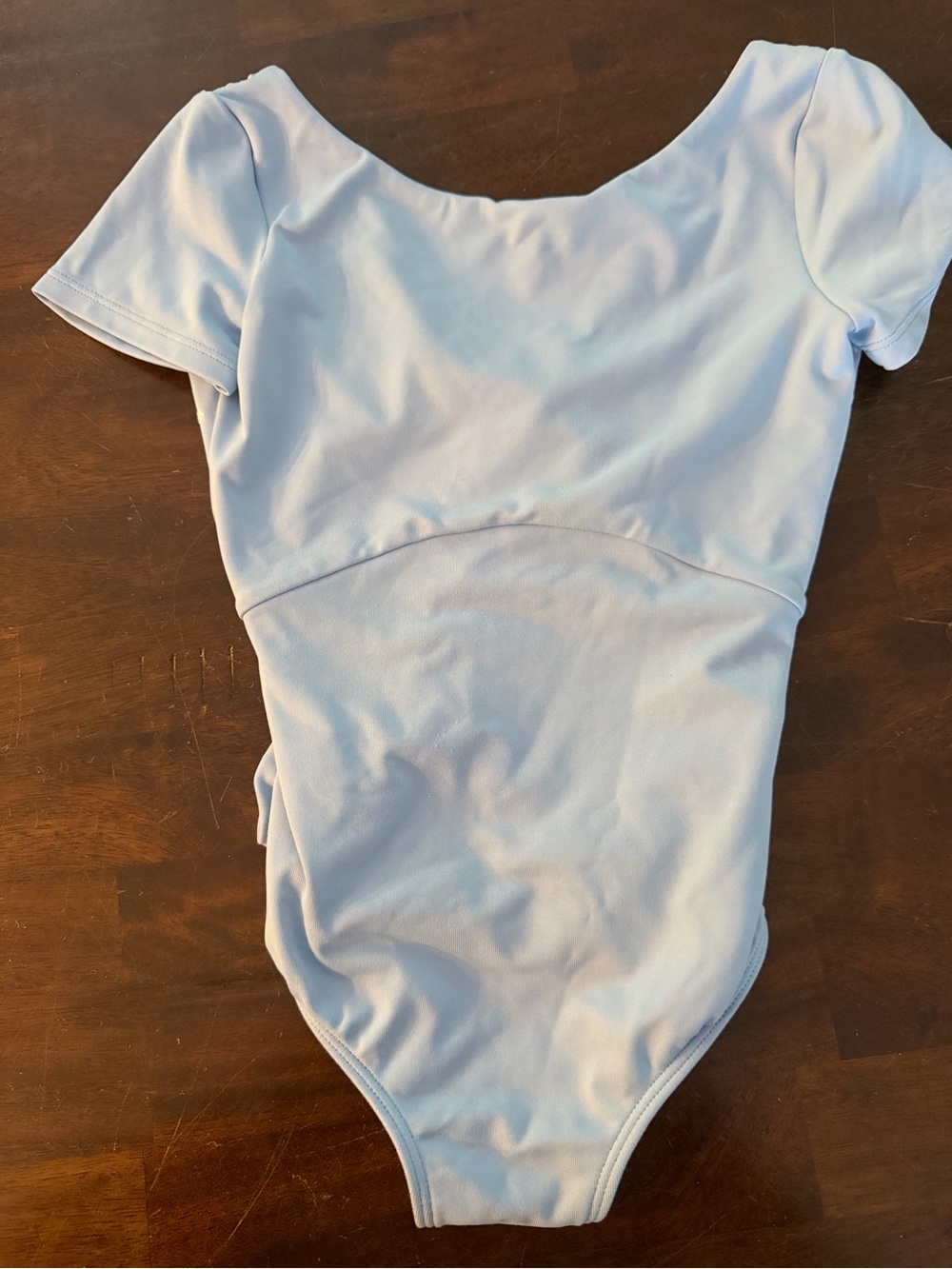 Kids Light Blue Short-Sleeve Leotard